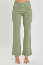 Beth High Rise Side Twill Tape Detail Straight Pants - Olive