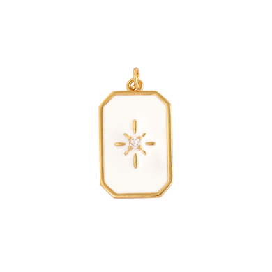 White Radiance Charm Bar - Gold