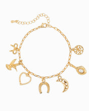 Horseshoe Pearl Multi Charm Bracelet