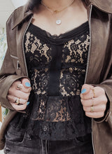 Cassini Lace Detail Top - Black