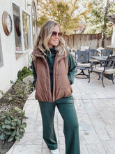 High Society Mock Neck Pullover and Wide Leg Sweatpants Set - Hunter Green