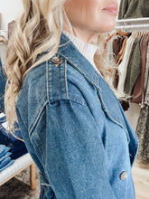 Kensington Notch Collar Denim Trench Coat