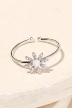 Gold Dipped Opal Flower Fashion Ring - Gold
