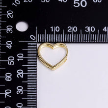 14K Gold Filled 18mm Heart Minimalist Hoop Huggie Earrings