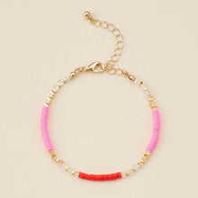Rubber & Glass Beaded Basic Anklet: Green