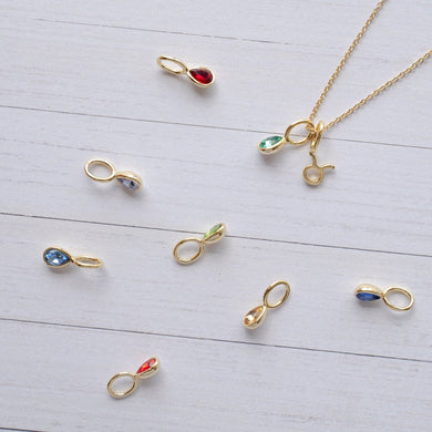 Birthstone Charm Bar - Gold