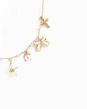 Pearl Flower Multi Charm Bracelet - Gold