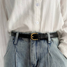 RETRO FASHION SIMPLE DECORATIVE THIN BELT - CAMEL