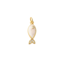 Pearlescent Fish Charm Bar - Gold