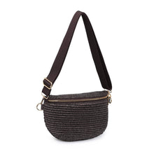 Gizelle - Large Checker Belt Bag: Chocolate