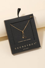 Secret Box Western Cowboy Boot Charm Necklace - White