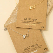 Western Cowboy Boots Horse Shoe Charm Necklace - Gold