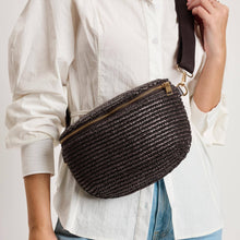Gizelle - Large Checker Belt Bag: Chocolate