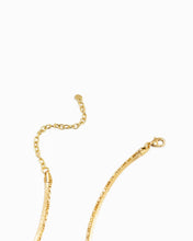 Double Layered Box and Snake Chain Necklace: Rhodium