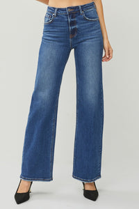 Sammie High Rise Straight Jeans - Dark