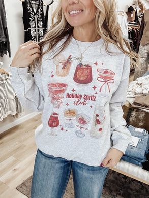 Holiday Spritz Club Sweatshirt - Ash Grey