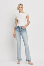 Bridget Tummy Control Mid Rise Distressed Hem Bootcut Denim