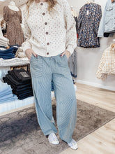 Parachute Barrel Stripe Denim Waist Tie Pants