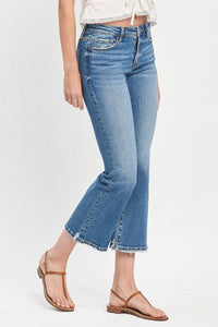 Melanie Mid Rise Kick Flare Denim