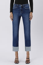 Sarah High Rise Cuff Slim Straight Jean