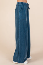 Wide Leg Sweat Pant - Denim Blue