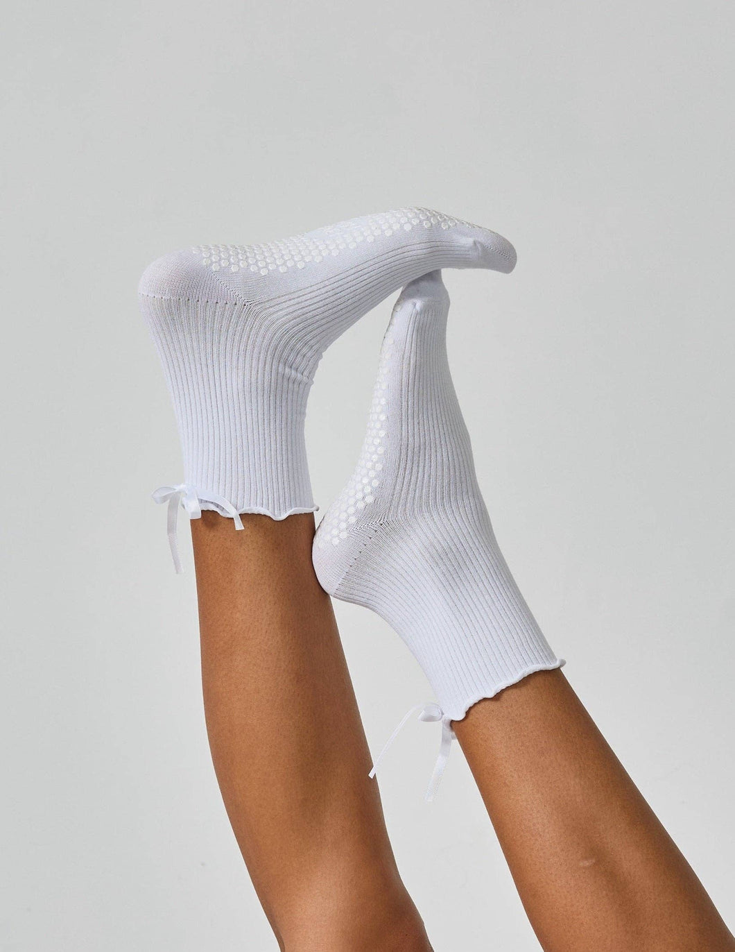 Lucky Honey The Juliet Grippy Sock: White