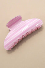 JUMBO STRIPE PLAID OVAL HAIR CLAW CLIPS | 40H1069: Yellow