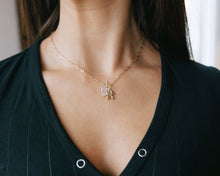 Mini Paperclip Chain Necklace | Threader Charm Necklace  : Gold / 16" + 2"