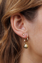 Seashell Hoop Earrings - 18k Gold Plated