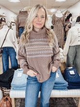 Alpine Haven Cowl Neck Holiday Sweater - Mocha