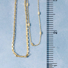 Two Row Layered Chain Necklace - Gold
