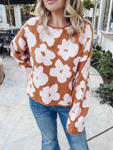 FINAL SALE Bloom Mod Flower Sweater