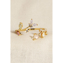 Open Leaf Twist Butterfly Ring - Silver
