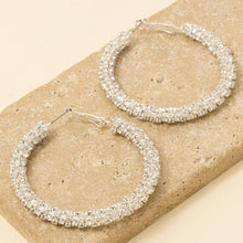 53Mm Studded Tube Hoop Earrings - Gold