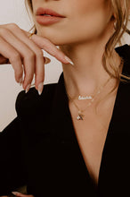 Mini Paperclip Chain Charm Necklace 14 + 2" - Gold