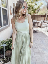 Pleated Perfection Tank Dress - Key Lime