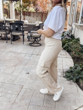 Twill Pant with Pocket Detail - Oatmeal