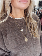 Aspen Contrast Edge Crew Neck Long Sleeve Pullover Sweater - Mocha