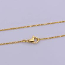 24K Gold Filled 1mm Dainty Cable 17.5 Inch Layering Chain Necklace w. Lobster Clasps