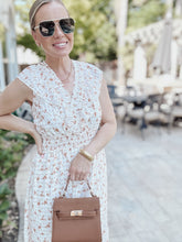 Double V-Neck Ruffled Midi Dress - Terra Cotta