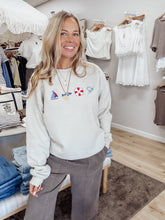 Seaside Story Embroidered Sweatshirt