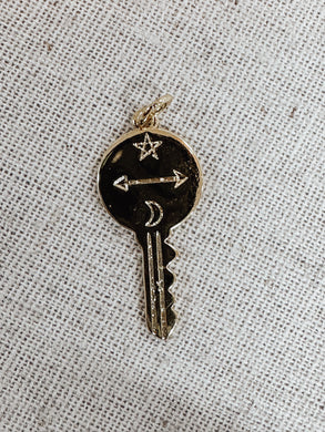 Key with Star, Arrow and Moon Charm Bar