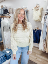 Salt Air Pointelle Dolman Sweater - Yellow