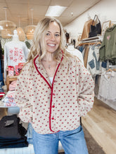 Crimson Hearts Printed Jacket