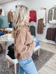 Mesa Tencel Blend Button Up Jean Jacket - Clay