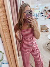 Boardwalk Striped Knit Pants - Pink/Cherry