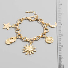 Moon Star Sun Charms Chain Bracelet