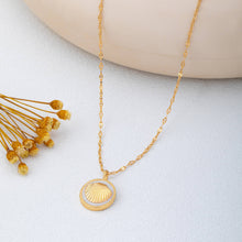 Gold Seashell Medallion Necklace