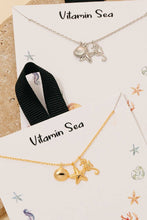 Gold Dipped Sea Life Charms Chain Necklace - Gold