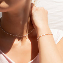 18K Gold PVD Stainless Steel White Confetti Chain Necklace: Gold / 18+2"